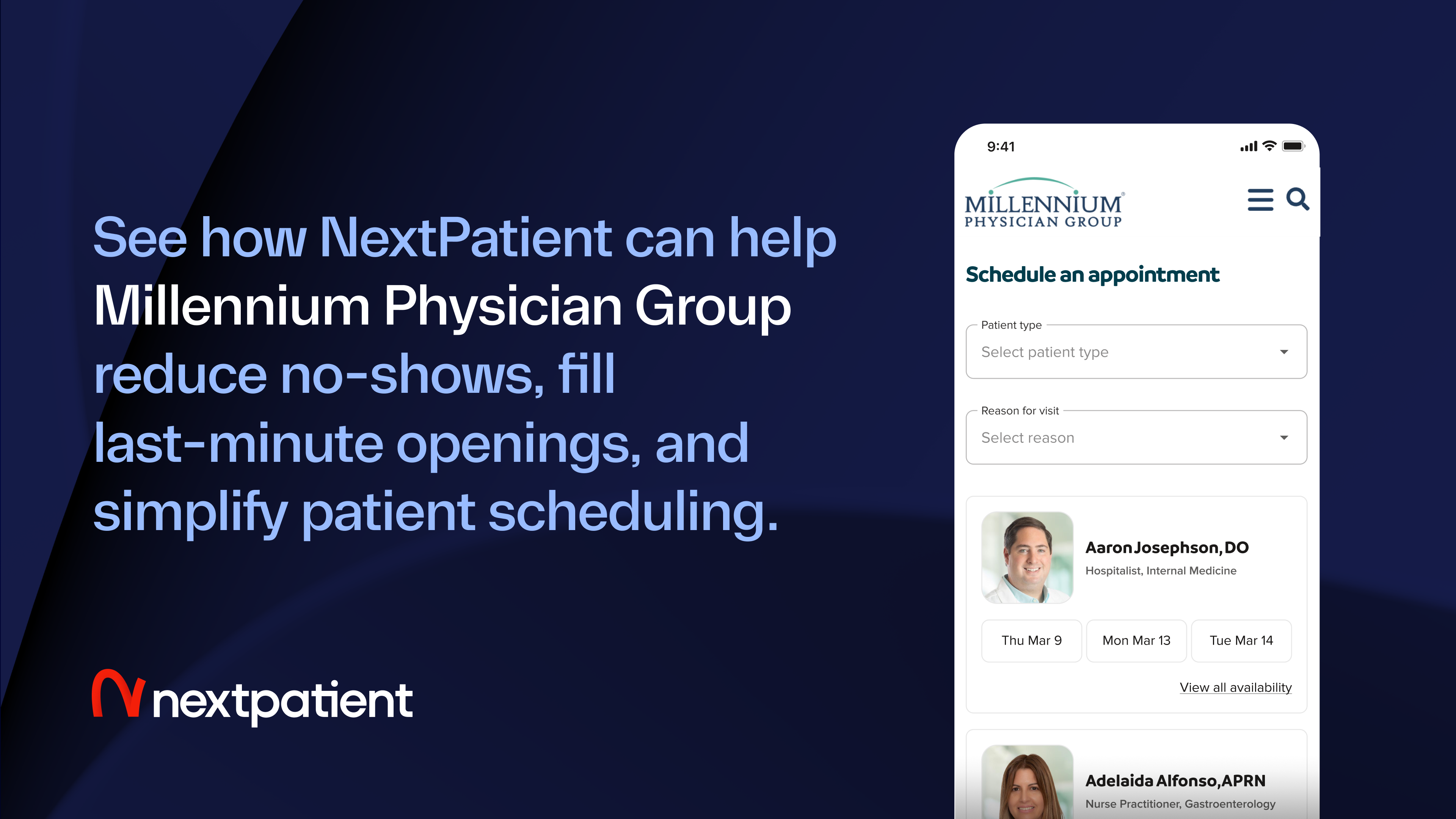 NextPatient for Millennium Physician Group